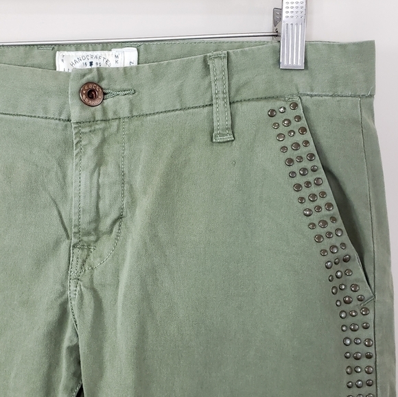 Lucky Brand | Olive Studded Khaki Chino Pants - Picture 4 of 7